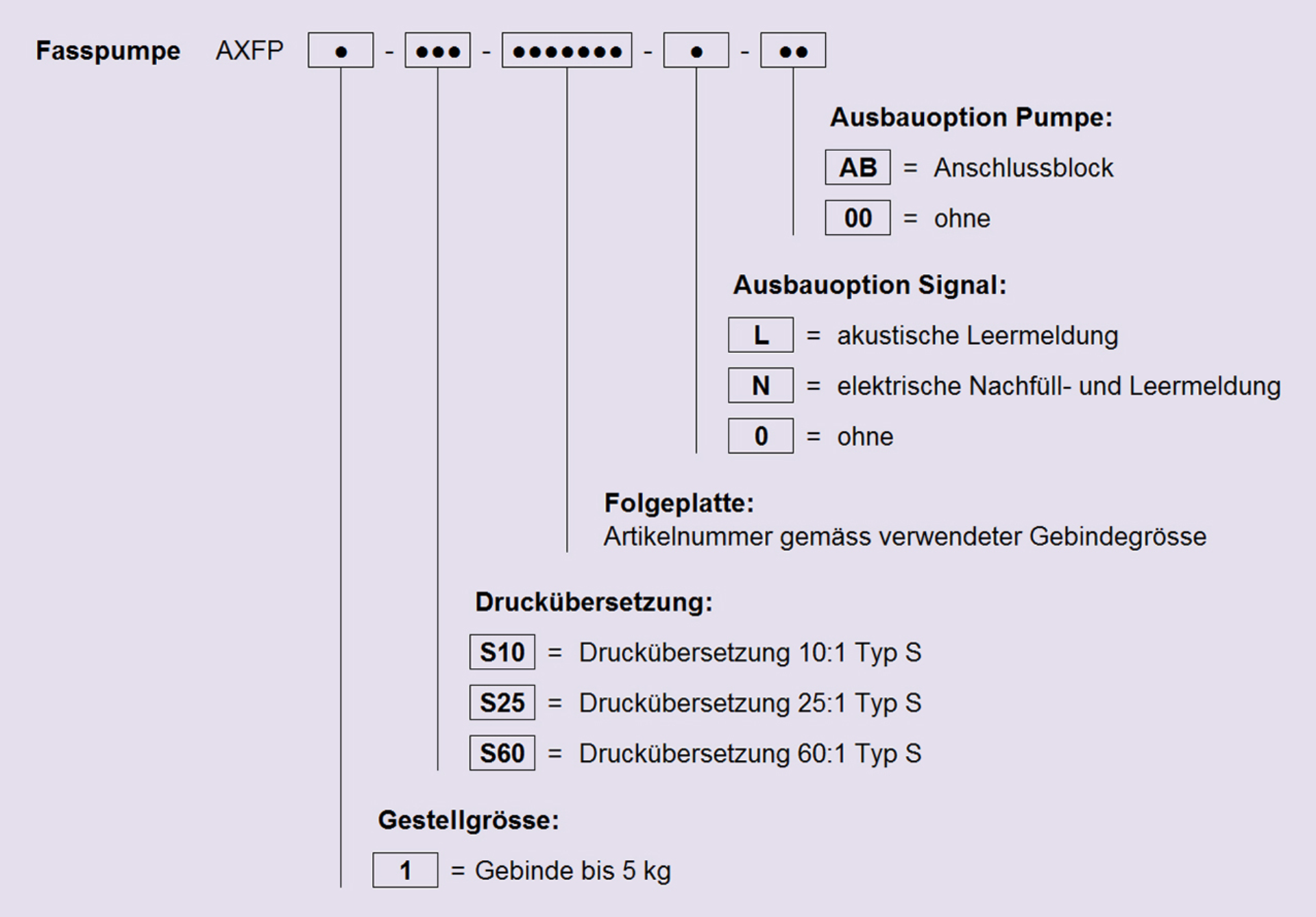 Typenschild AXFP1 DE