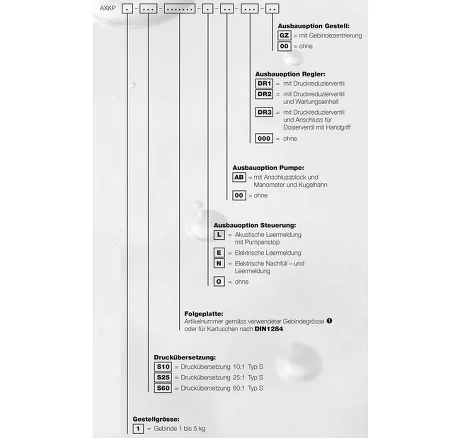 Typenschlüssel axkp